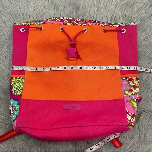Vera Bradley Retired 2014 Pink Swirls Backpack - Picture 7 of 11
